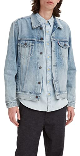 Levi's Men's The Trucker Jacket, Light Indigo Destructed, S