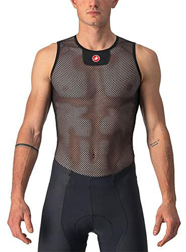 CASTELLI Core Mesh 3 Sleeveless, T Shirt Uomo, Black White, M