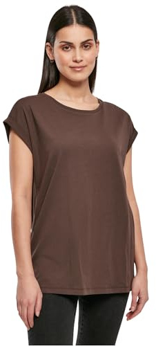 Urban Classics Damen Ladies Organic Extended Shoulder Tee T-Shirt, Brown, XL EU