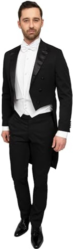 Frack noir Budapest stretch - Taille 54 - Homme - Vêtements - Coupe ajustée, Noir , 54