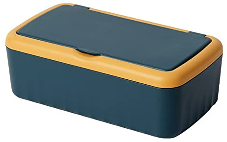 Tissue Box with Lid, Desktop Rectangle Tissue Box Holder Wipes Cover