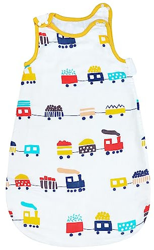 FLYISH DIRECT Baby Schlafsack, 0.5 Tog Baby Musselin Schlafsack für Neugeboren und Kinder, Supersoft und Atmungsaktiv Ganzjahresschlafsack Baby Schlafsack, L/85cm