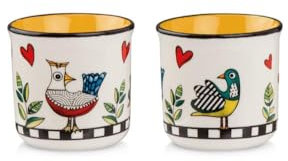 Egan Tazzine da caffè Collezione Cocoricò. Oggetto Realizzato in Porcellana di Colore Giallo. La referenza è 228015.