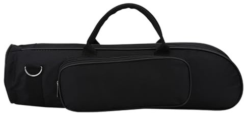 Mwrode Lade Trompetentasche Oxford-Stoff, Trompeten-Gigbag, Tragetasche, Dickes Oxford-Stoff, Weich, Verstellbar, Trompetenkoffer Mit Schultergurt(Schwarz)