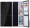 UNIVERSALBLUE Frigorífico Americano Negro 4 Puertas | Nevera Cristal Negro 492L | Refrigerador con Congelador Control Táctil y No Frost | Clase E | 182cm Alto