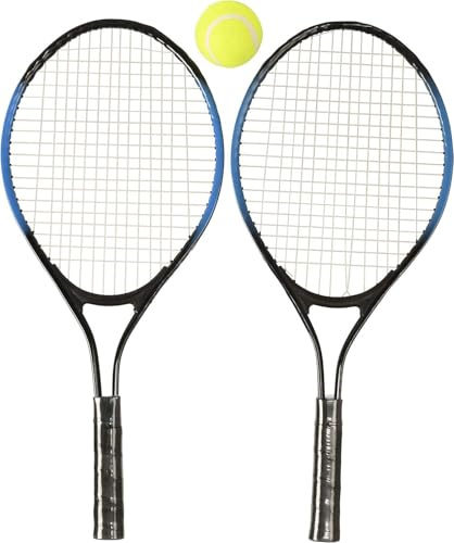 MantraRaj 2 Player Tennis Set With Carry Bag Aluminum Alloy Tennis Racquet Set Including Tennis Ball Outdoor Recreational Sport Garden Game 2 Player Tennis Racket Set for Kids Children