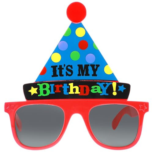 Happy Birthday Brillen,It's My Birthday Eyeglasses,Lustige Spaßbrillen,Kunststoffe Partybrille,Party Photo Booth Requisiten,Neuheit Party Sonnenbrille für Erwachsene Kinder Geburtstag Party Deko