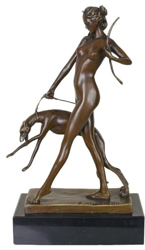 Scultura in bronzo Diana Statua Art Deco Figura femminile nuda pab020 Palazzo esclusivo