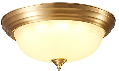 Lámpara de Techo empotrada de Estilo Retro con Borde de Estudio y Pantalla de Vidrio Esmerilado, Ideal para Sala de Estar, Porche, Escalera y candelabros.