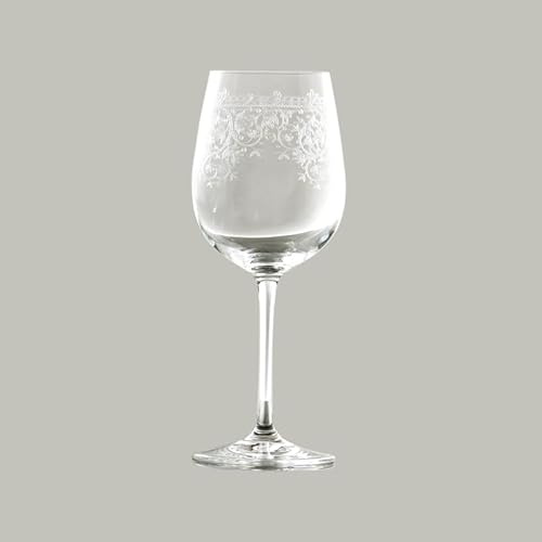 Paul Nagel - Bicchiere da vino bianco con incisione, 450 ml, set da 6 pezzi, serie LUCCA, Paul Nagel
