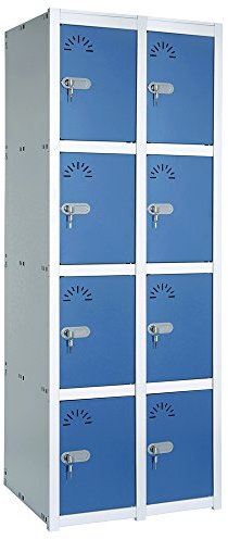 Vestiaire Métallique industrie propre. 8 Casiers. 1 Module. 2 Eléments. Dim : H 1800 mm x L 530 mm x P 520 mm. Démonté.
