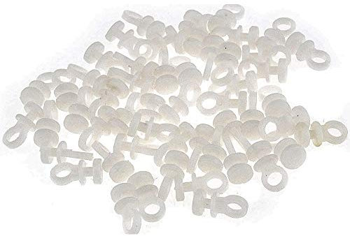 50Pcs 9mm Curtain Track Rail Gliders Runner Wheel Rollers Hooks White Plastic Curtain Hooks