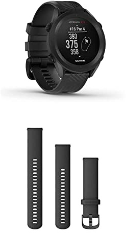 Garmin Approach S12 GPS-Golfuhr + Schnellwechselarmband 20 mm Schwarz