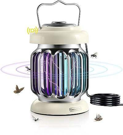 GeckoMan Espectro Híbrido, De Atardecer a Amanecer, Lampara Antimosquitos Electrico Exterior e Interior, Mata Mosquitos Electrico Matamoscas Mata Moscas Anti Insectos, con un Sensor de Luz