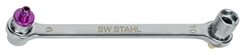 SW-Stahl 01452L-2 bromsventilationsnyckel I ventilationsnyckel 9 x 10 mm I bromskabel nyckel I ventilationssats I bromsventilation I verktyg bromsventilation I bromsar ventilation