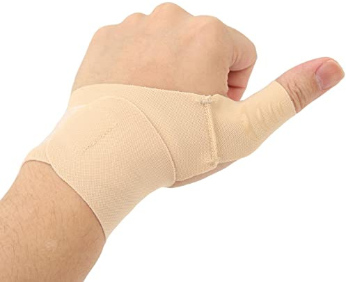 Muñequera para el Pulgar, Soporte para el Pulgar para la Muñeca Protector Suave y Ajustable para la Manga de Compresión del Pulgar para la Tendinitis (color de la piel) (Mano izquierda)