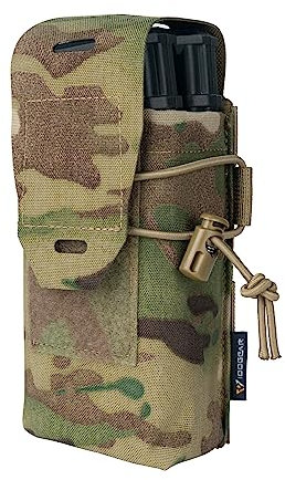 IDOGEAR Magazinbeutel Doppelmagazin-Tasche 5.56 MM Gewehrmagazin-Taschen Molle Double Stack Magazine Carrier Halterung (camo)