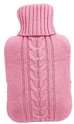 FRCOLOR Housse Tricotée Pour Bouillotte Couleur Rose Étui Confortable Et Doux Pour Usage Quotidien