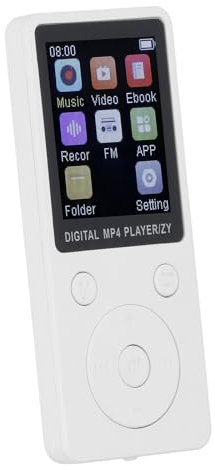 Lecteur MP3/MP4 16 Go, Lecteur de Musique avec Bluetooth 5.0, Lecteur de Musique Vidéo Portable à écran Couleur de 1,8 Pouces, Enregistrement Vocal, Visualisation de Photos,