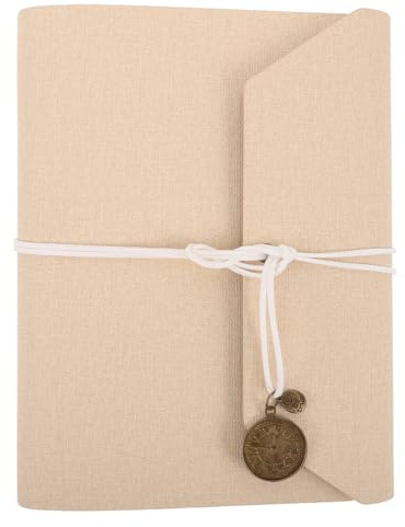 DOITOOL Album Fotografico con Copertina in PU, Pagine Buste Fai da Te, Raccoglitore ad Anelli a Fogli mobili per Viaggi, Libro degli Ospiti per Matrimoni, Coppie, Pietre miliari, Natale, Festa
