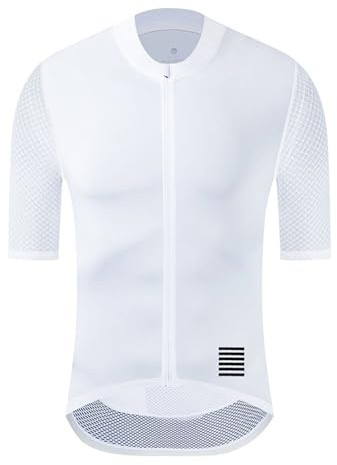 Camiseta Ciclismo Manga Corta Ropa Ciclista para Bicicleta De Montaña con Bolsillo Verano Hombre Maillot Y Culotte Pantalones Cortos Hombres 5D Gel Acolchado MTB Maillots Tirantes Culotesblanco Man