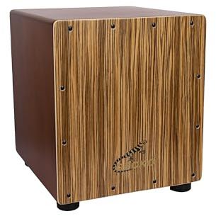 GECKO Cajon Drum Box with Snare and Bass Tone for Acoustic Music, 12 Percussion Instrument with Internal Adjustable Guitar Strings for Beginners and Professional, Compact Size