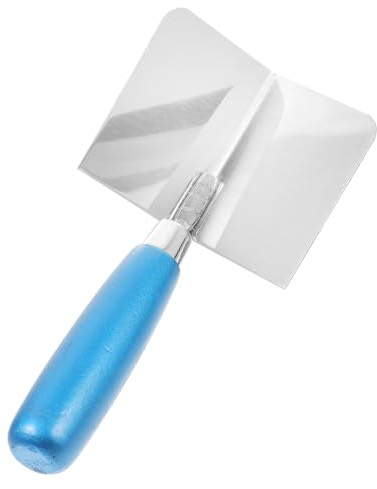 Toddmomy Herramienta de Yeso y Cortador Raspador para Reparación de Ángulos de Pared Mango Ergonómico Antideslizante, Paleta de Esquina de Acero Inoxidable para Trabajos de Albañilería