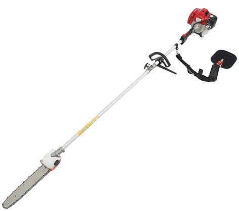 43 cc bensinmotorsåg | Bensinträdgårdssax med teleskopstång | Motorsåg, motormotormotorsåg, bensinsåg | 30 cm kedjemått | inkl. monteringstillbehör