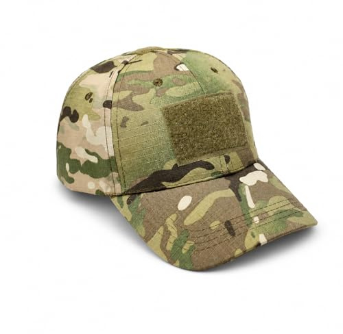 EujRcf Camo Cap, Baseball Cap Multicolor Tactical Hat, Sunscreen Camo Hat, Military Cap for Camping Camping Hiking Outdoors Sport Fishing Camping Adjustable Unisex