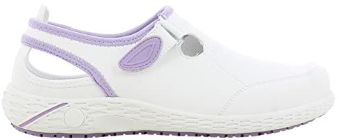 SAFETY JOGGER Safety Shoes for Women 6 UK - LINA - Lightweight Comfortable Velcro Work Shoe, Ideal for Nurses, Kitchen or Indoor, Non Slip and Shock Absorbing, Oxypas Lilac