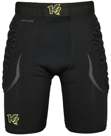KEEPERsport - Pantaloncini da portiere imbottiti – Pantaloni protettivi corti per portiere – Taglia 128-XXL – Nero, Nero , s
