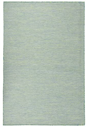 vidaXL Outdoor Teppich Flachgewebe Witterungsbeständig UV-beständig Außenteppich Balkon Terrasse Garten Swimming Pool 120x170cm Türkis
