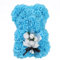 Rosenbär Blumenbär Perfekt zum Jubiläum, Rose Teddybär Mütter - Klare Geschenkbox inklusive! 10 Zoll groß - über 200+ Blumen (Tblue, 10in)