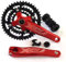 ENGWE MTB 27-Gang Mountainbike Kurbelgarnitur Hohl Integriertes Kettenblatt Fahrrad Kettenblatt Ritzel Rot (red)