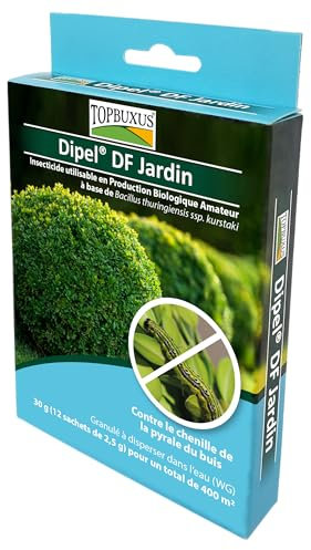 TOPBUXUS DiPel Biologique - Pyrale du Buis Traitement - Bacillus Thuringiensis (BTK) - 30gr