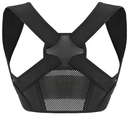 FDEETY Correttore Posturale Schiena Traspirante Regolabile Supporto Spalle Fascia Postura Ortopedica Raddrizzaspalle Tutore Lombare