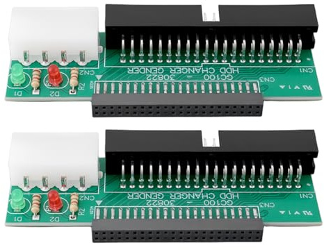 ECSiNG 2 adaptadores convertidores de disco duro de 44 pines de 2.5 pulgadas a interfaz IDE de 40 pines de 3.5 pulgadas, compatible con Dell compatible con Sony