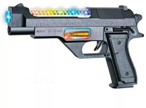 Kids Toy Gun with Flash, Lights, Sounds, Vibration -24 cm Play Pistol for Boys & Girls - Battery Operated,with Light. Best for children for -gifts, Halloween-Birthdays.