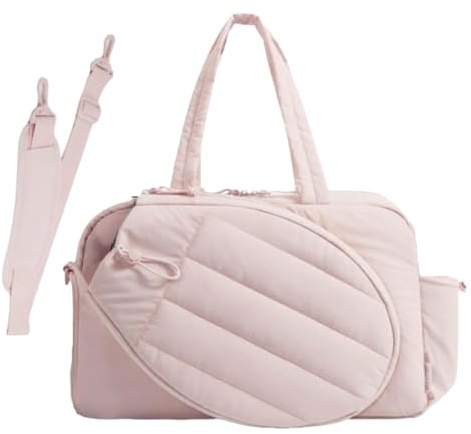 Hozaenwa Bolsa De Tenis Y Gimnasio para Mujer,Bolso Portaraquetas con Compartimento para Zapatos | Bolsa Ligera para Palas De Pádel Y Viajes De Fin De Semana A Canchas