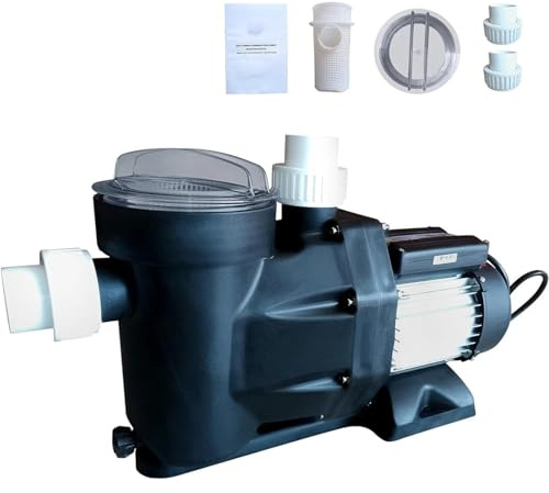 VXDEFP 1.5H P 3.0H P Swimming Pool Pump Single Speed Pumps Above Ground Self Priming Pool Pump 1800W Powerful Copper Motor Pond, swimming pool, paddling pool(1.5HP)