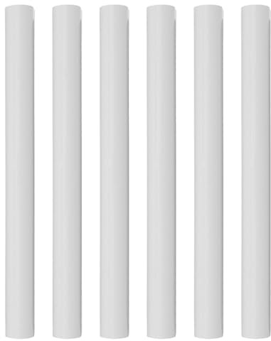 BAZEITFLOW 6 Pezzi Copertura Terminale Tubo di Ventilazione 15X200Mm in PVC Bianco Manicotti Decorativi per Tubo Radiatore e Sfiato Accessori per Protezione Tubi Riscaldamento e