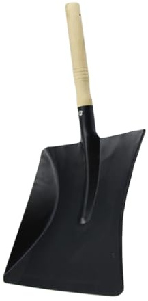 DIYEAH Pala de Acero al Carbono para Jardinería y Plantación de Flores, Multiusos, Portátil, Color Negro, Tamaño L, Adecuado para Camping y Uso Doméstico