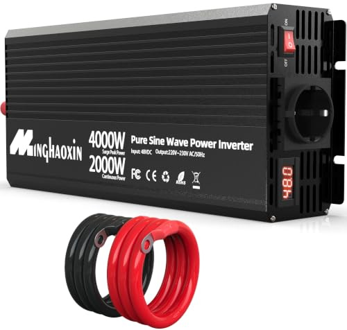 Convertisseur 2000W 48V 220V230V Pur Sinus Onduleur Power Inverter