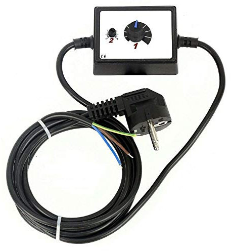Uzman RO-500 Drehzahlregler Drehzahlsteuerung Ventilator Gebläse Lüfter, Ventilatoren 230V Drehzahlregler Drehzahlsteller mit Kabel