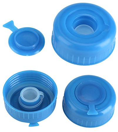 Ausla Tapas de Plástico para Botella de Agua de Galón Con Tapa de Rosca, de Repuesto, Antisalpicaduras - 5 Unidades