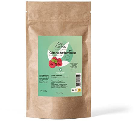 Framboise Extrait 5% de Cétone Poudre 100 g – Source Naturelle d’Antioxydants, Soutient le Métabolisme & l’Équilibre Pondéral, Goût Fruité Agréable | Conditionnée en France, RUE DES PLANTES