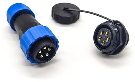Elecbee Connettore aeronautica connettore SP21, IP68 maschio spina e femmina presa SP21 2 pin impermeabile cavo satellitare connettore utilizzato per lampade esterne (SP21 5poli)