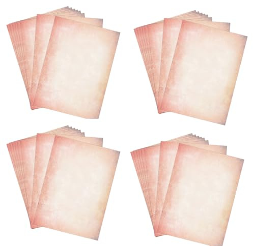 Qpout 60 ark rosa brevpapper, skrivpapper, brevpapper