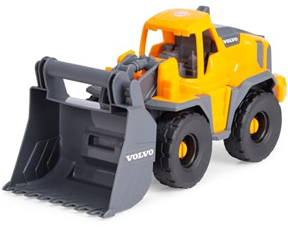 Dickie, Volvo FMX Pala Excavadora 26 cm con Rueda Libre, Pala Frontal móvil Manual, cucharón Grande inclinable, Cabina Abierta, Licencia Volvo, 3 años (203724010)