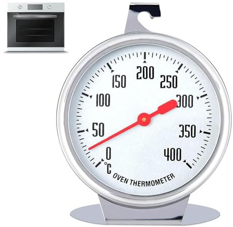 Termometro da forno per forno, termometro da forno interno, termometro da forno per fornelli a gas, in acciaio inox, con quadrante grande per prodotti da cucina